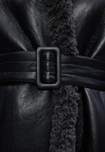 Пальто из искусственной кожи