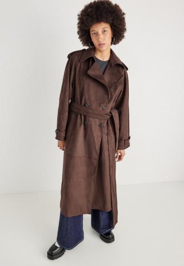 Пальто из искусственной кожи
