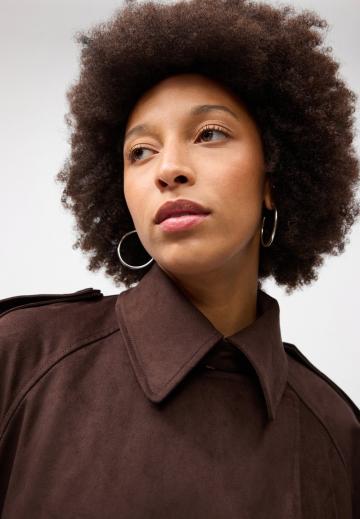 Пальто из искусственной кожи