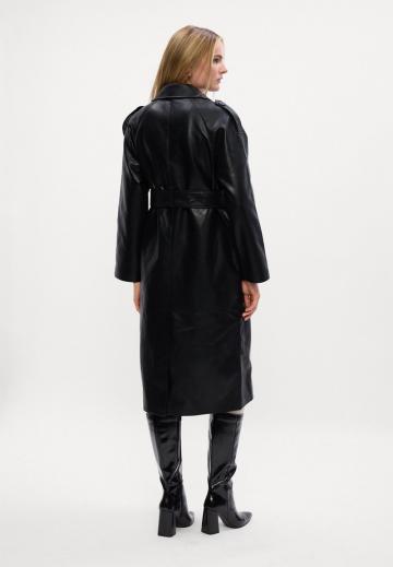Пальто из искусственной кожи