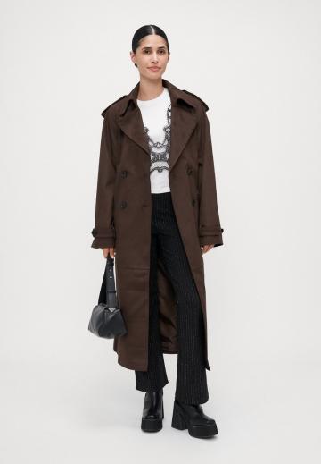 Пальто из искусственной кожи