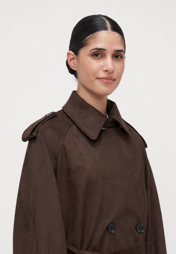 Пальто из искусственной кожи