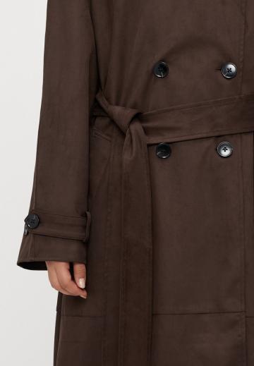 Пальто из искусственной кожи