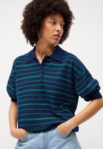 Пуловер в полоску