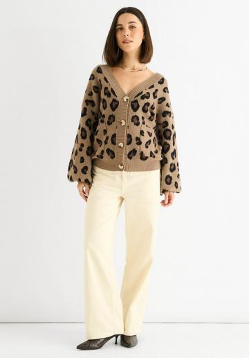 Жаккардовая вязаная кофта