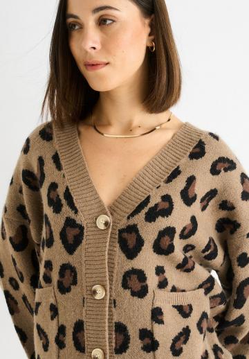 Жаккардовая вязаная кофта