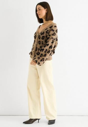 Жаккардовая вязаная кофта