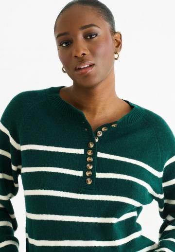 Пуловер в полоску