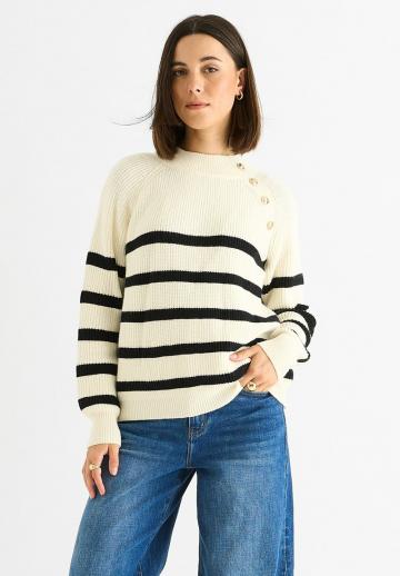 Пуловер в полоску