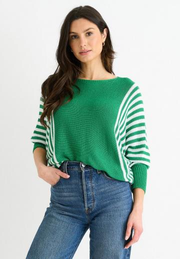 Пуловер в полоску
