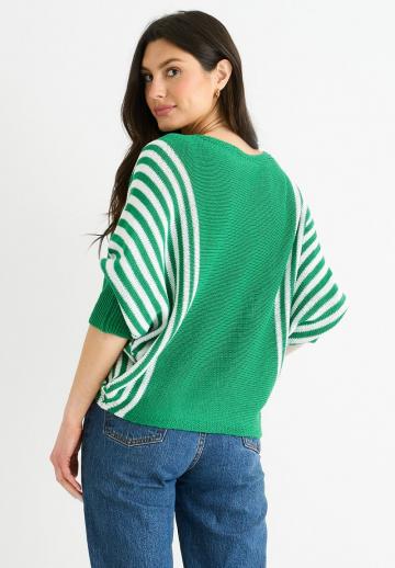 Пуловер в полоску