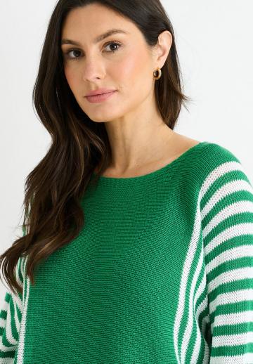 Пуловер в полоску