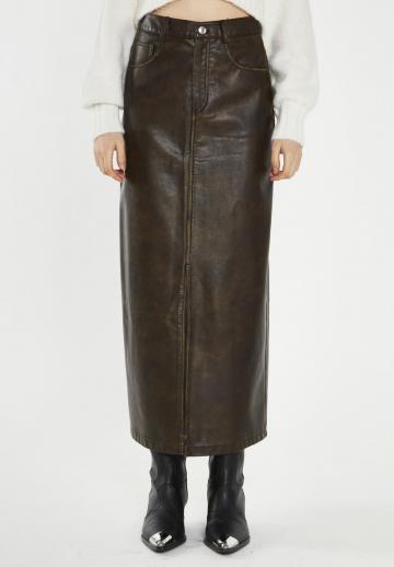 Кожаная юбка