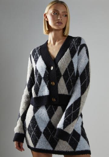 Жаккардовая вязаная кофта