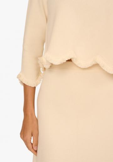 Пуловер с рукавом три четверти