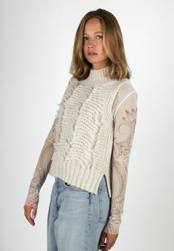 Пуловер без рукавов