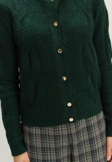 Жаккардовая вязаная кофта