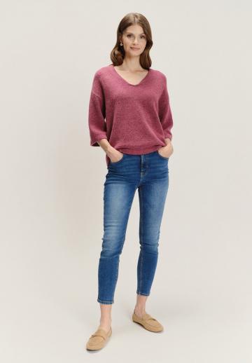 Пуловер с рукавом три четверти