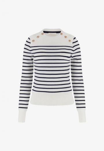 Пуловер в полоску