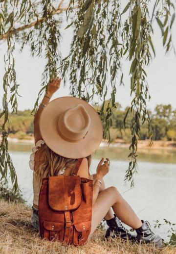 Кожаный рюкзак