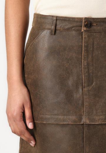 Кожаная юбка