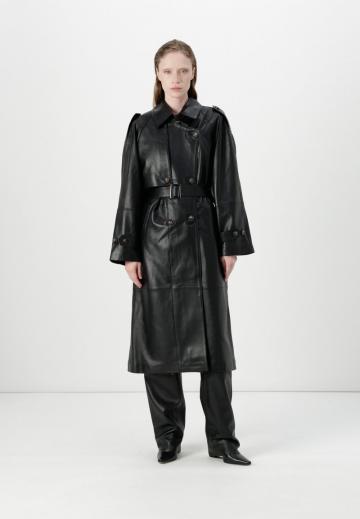 Кожаное пальто