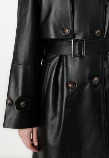 Кожаное пальто