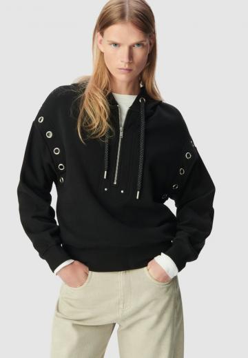 Пуловер с капюшоном