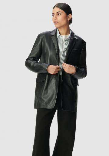 Кожаное пальто