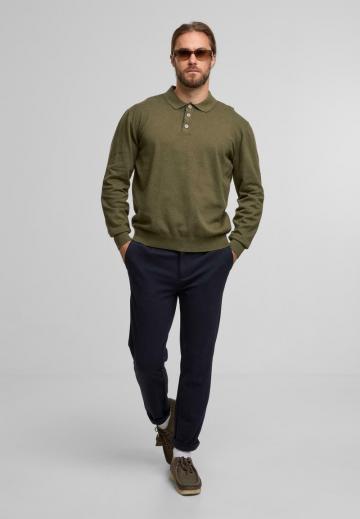 Поло с длинным рукавом