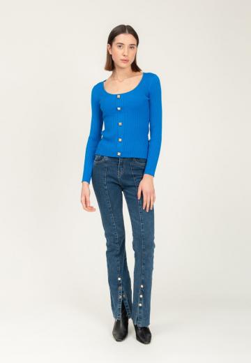 Пуловер с рукавом три четверти