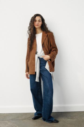 Кожаное пальто