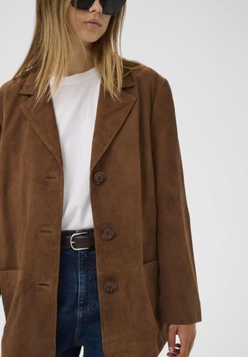 Кожаное пальто