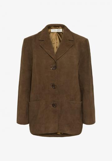 Кожаное пальто