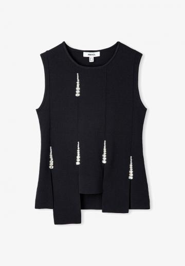 Пуловер без рукавов