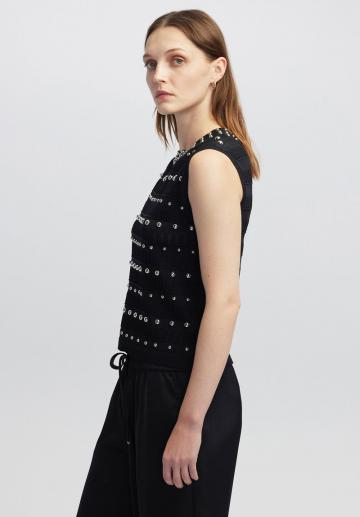 Пуловер без рукавов