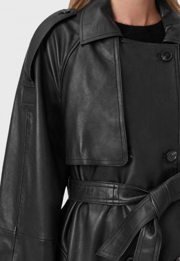 Кожаное пальто