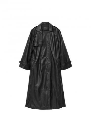 Кожаное пальто