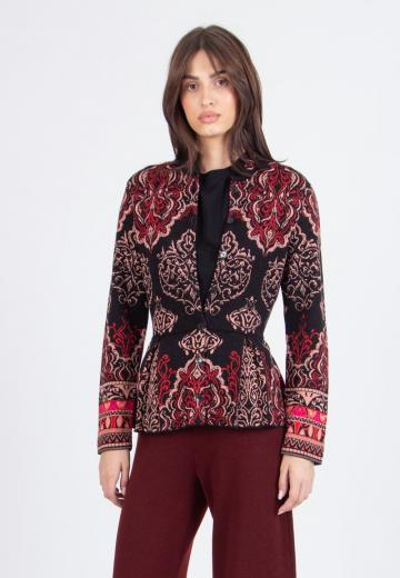Жаккардовая вязаная кофта