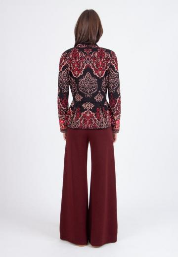 Жаккардовая вязаная кофта