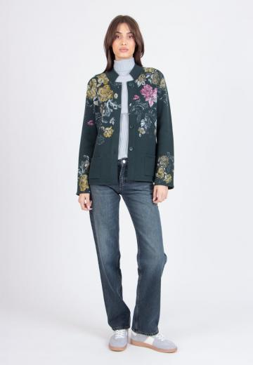 Жаккардовая вязаная кофта