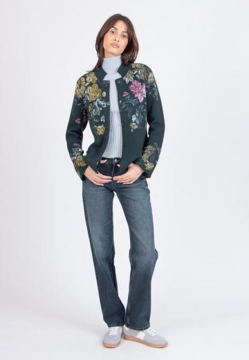 Жаккардовая вязаная кофта