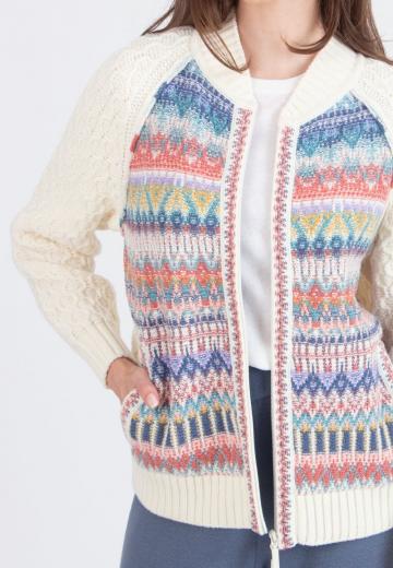 Жаккардовая вязаная кофта