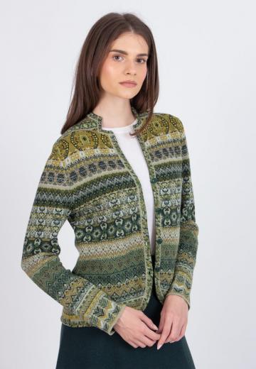 Жаккардовая вязаная кофта