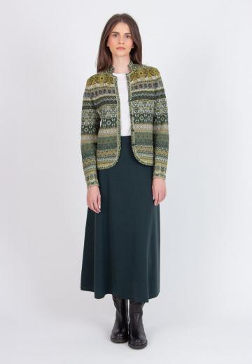 Жаккардовая вязаная кофта