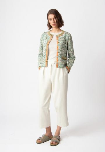 Жаккардовая вязаная кофта