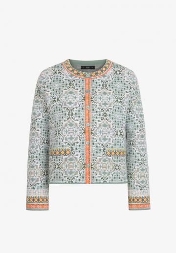 Жаккардовая вязаная кофта