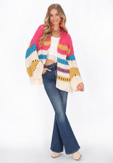 Жаккардовая вязаная кофта