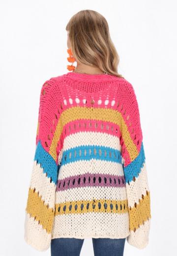 Жаккардовая вязаная кофта