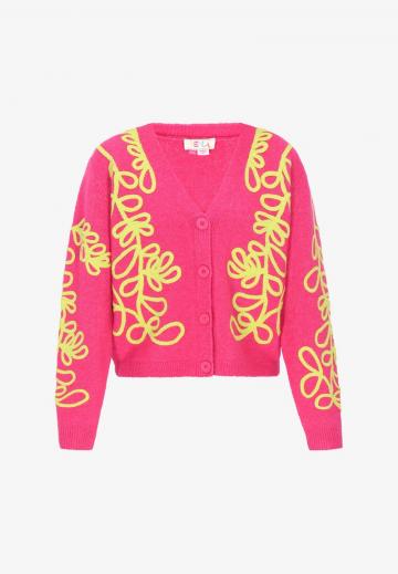 Жаккардовая вязаная кофта